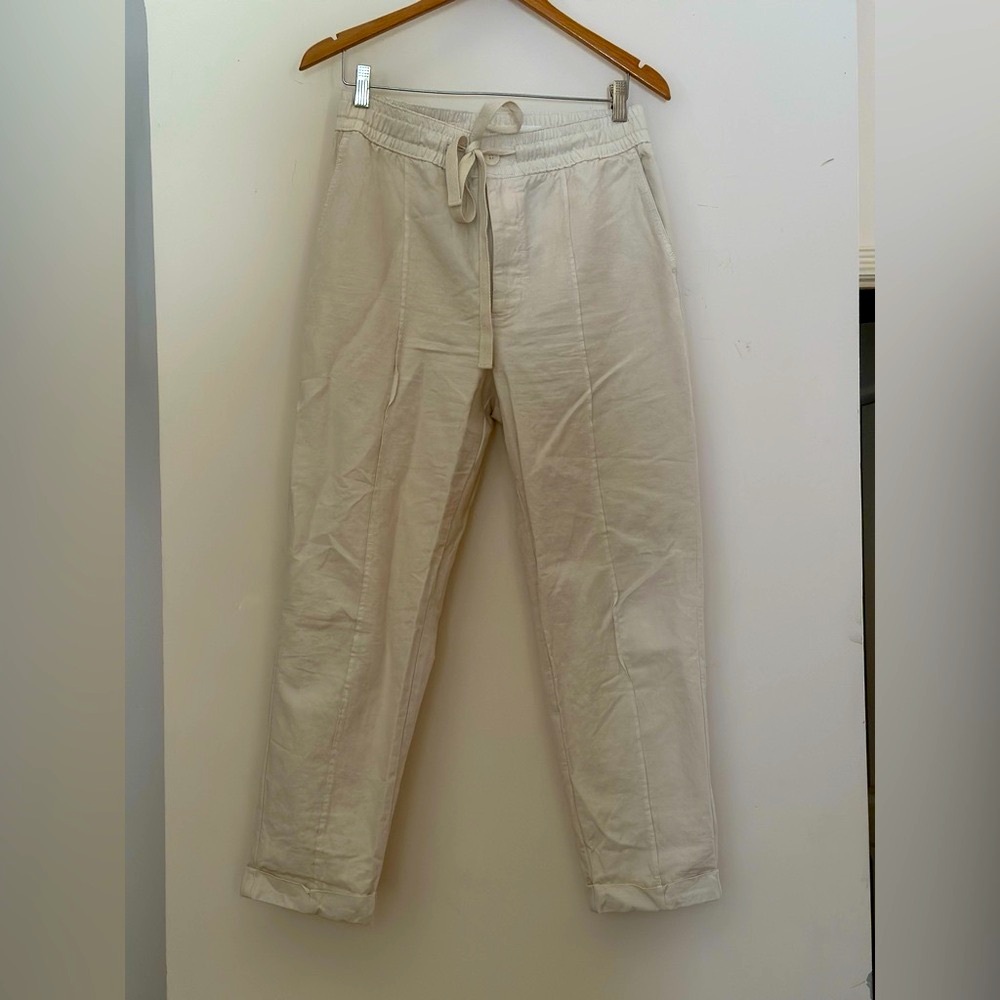 ALEX MILL Cream Drawstring Pants - Size 8